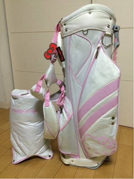 新品】ハローキティ スタンド式キャディーバック ハローキティ
