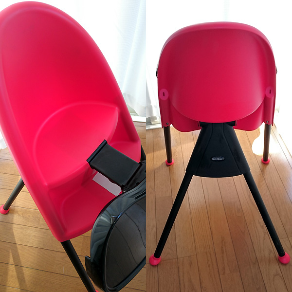 babybjornベビービョルン赤REDハイチェア*used 【公式通販】
