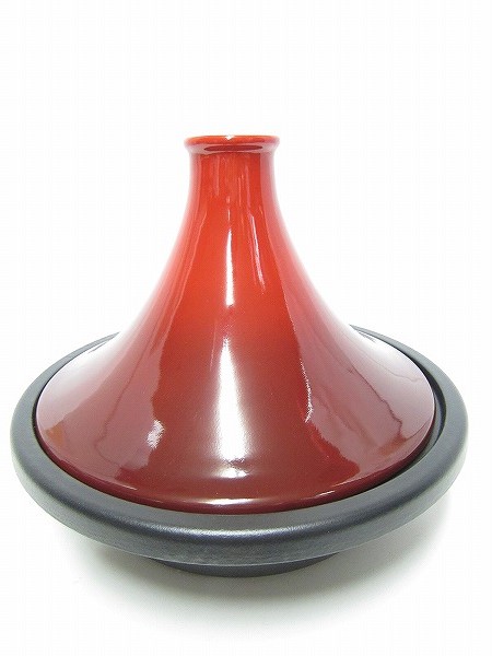 未使用】LECREUSET ル・クルーゼ タジン鍋27㎝ チェリーレッド