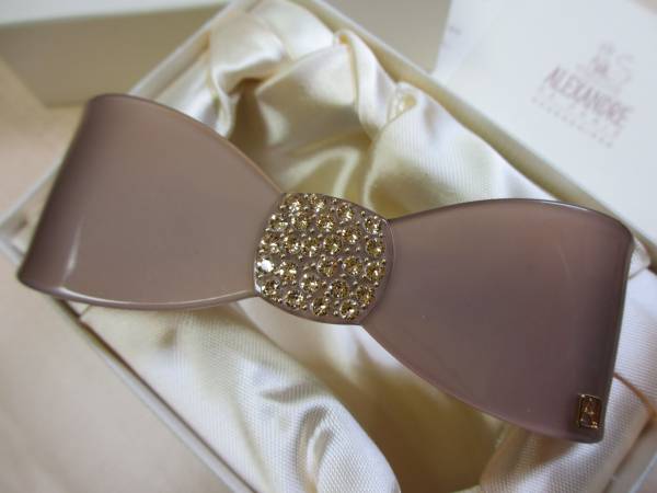 アレクサンドルドゥパリ キティ リボン バレッタ♪ベージュ