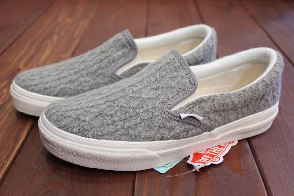 新品VANS■SLIP ON V98CL CROCHET■15FA GRAY US6.5 24.5cm