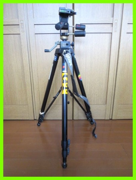 ◎本格派 Manfrotto 大型三脚 075B/マンフロット 雲台 029 MK2付