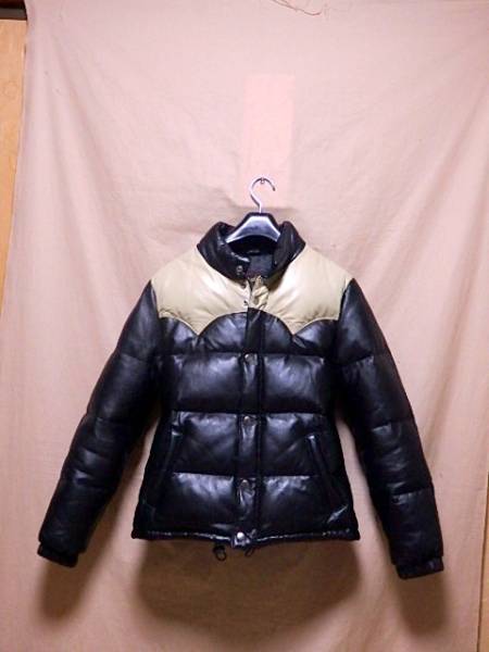 【フリーダム美タイト上質羊革ヨーク切替オールレザーダウンJK】