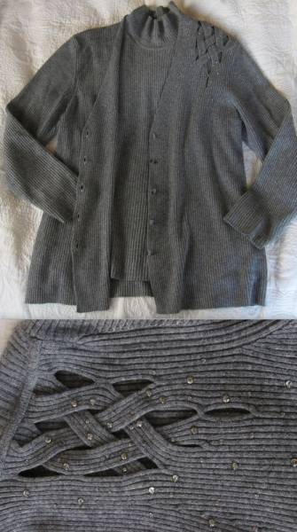 ESCADA　カシミア混グレーアンサンブル難アリ