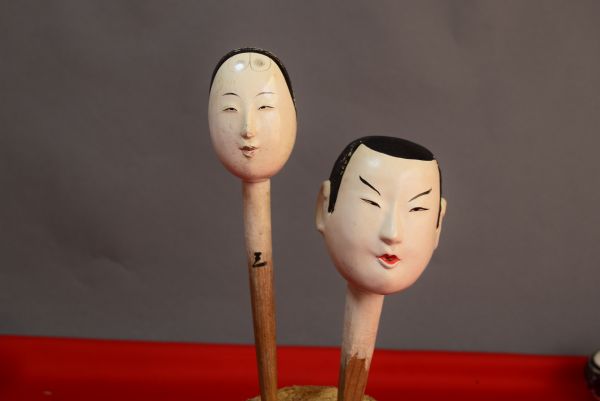 【双寿】ｋ江戸期・大きな享保雛・人形用・『雛頭』②・資料・替