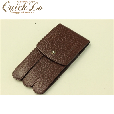 非売品 モンブラン ホック式 レザーケース ボルドー