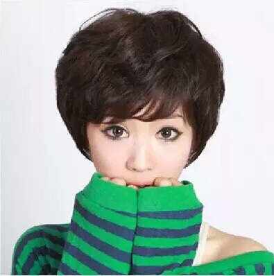 在庫品★人毛 80% 可愛い かつら・ショート・ウィッグＦ687