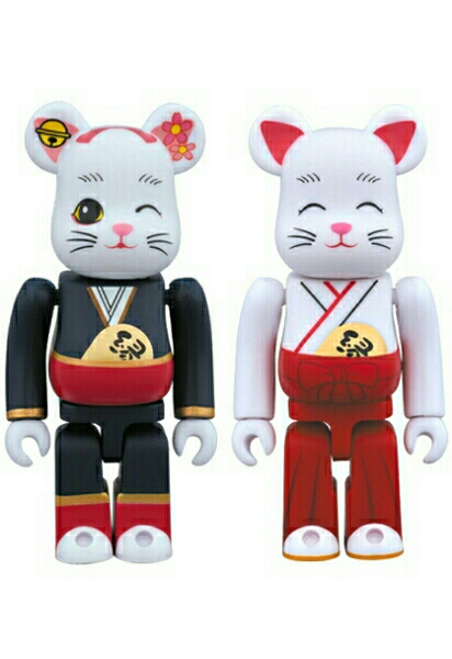 BE@RBRICK 招き猫 縁結び 舞妓/巫女 400%セット ソラマチ限定