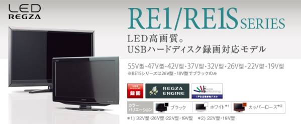 東芝 REGZA 22インチ LED液晶 テレビ 22RE1 外付けHDD対応 美品