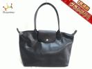 ロンシャン ハンドバッグ 黒 レザー LONGCHAMP