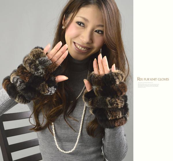 スマホも使える！レッキス手袋(ブラウン)メール便送料無料