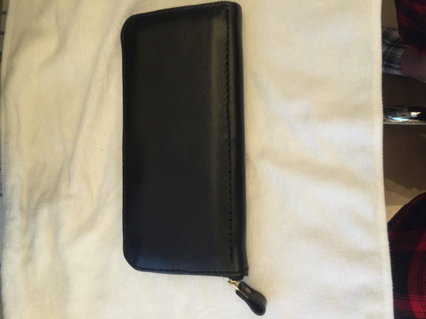 【美品】ヘルツ Herz ファスナー長財布 (WL-58) 黒