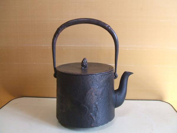 R47 金谷五郎三郎造 彩金象嵌鉄菊頭火箸/茶道具 茶道具 金屋 金谷五郎