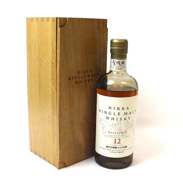 宮城峡　旧ボトル 12年 木箱 ☆古酒1円～ 箱付/ニッカ シングルモルト 宮城峡 12年 T6A06227 ☆古酒