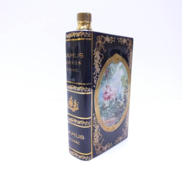 180【未開栓】コニャック ナポレオン カミュ ブック型陶器　青