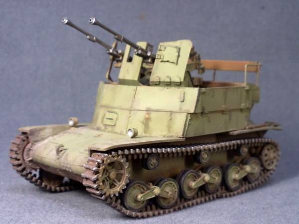 帝国陸軍試製双連対空戦車ソキ 1/35完成品送無 イエローキャット