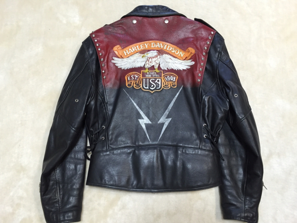 ハーレーダビッドソン レザー ダブルライダース（38）ペイント HARLEY