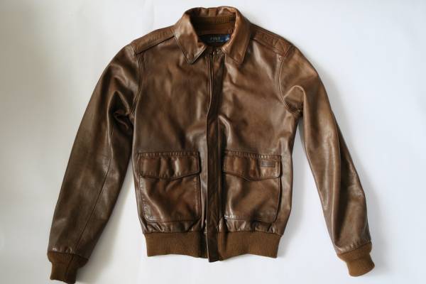 未使用品 ラルフローレン フライトジャケット A-2 レザー US:S