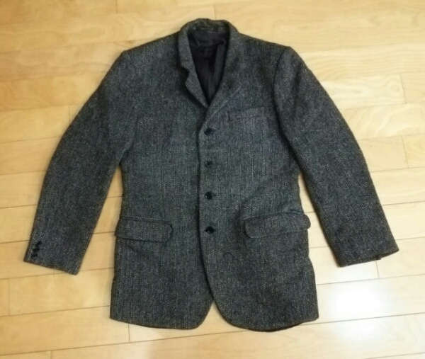 ビンテージハリスツイードジャケット80's4B英国製38