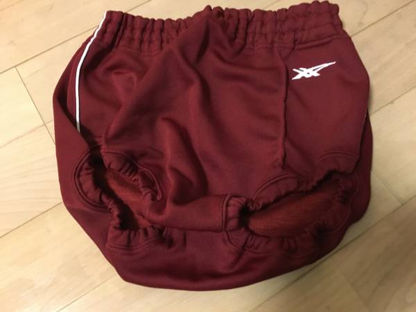 ブルマ バレー用 アシックスローテ エンジに白ライン M(63) レア