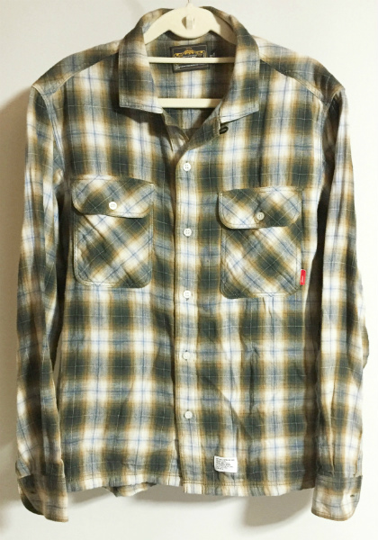 WTAPS L/S チェック ネルシャツ 黄/紺 M