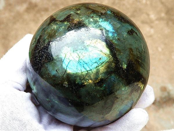 92mmAAA級★天然ラブラドライト丸玉108K1-110K11w