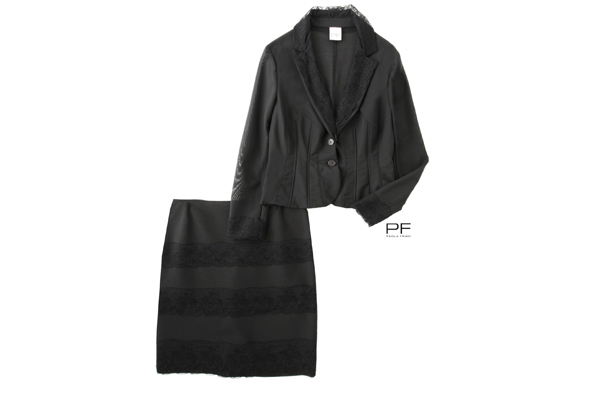 美品★PFbyパオラフラーニ14万★13号★洗練！セットアップ黒T894