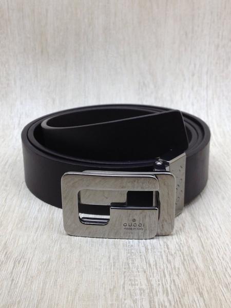 GUCCI◆ベルト/BLK/無地