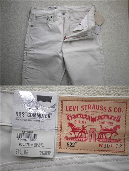 新品リーバイス 17972-0004 W30 COMMUTER CITY 522 スリム ジーンズ