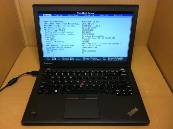 ジャンク品 Lenovo X250 12.5型 Core i7-5600U ライン抜け レノボ