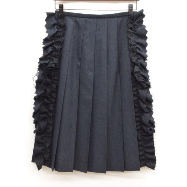 ローブドシャンブル コムデギャルソン フリルプリーツスカートM