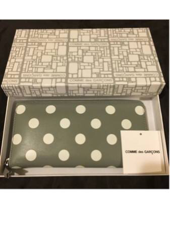 【新品未使用】コムデギャルソン 長財布 グレー ドット GARCONS