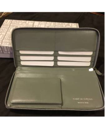 【新品未使用】コムデギャルソン 長財布 グレー ドット GARCONS