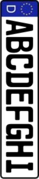 ユーロ ナンバープレート ドイツ お好きな文字 32字まで