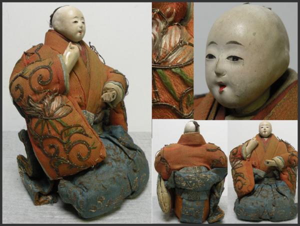 ●y740●時代 日本人形 雛人形 正座人形　男●