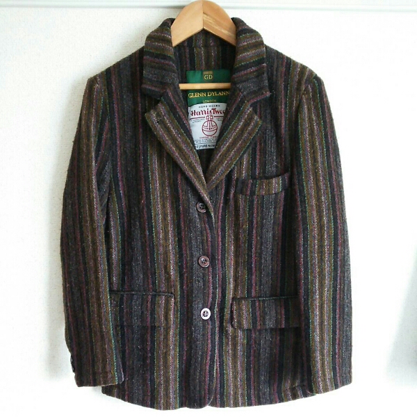 美品 イギリス製 GLENN DYLANN ハリスツイードジャケット 