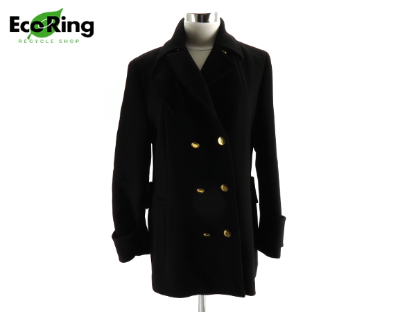 1円 グッチ ウール100％ 金ボタン ピーコート size42・EE952
