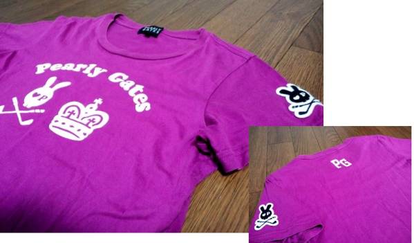 パーリーゲイツ PEARLY GATES スカルラビット Tシャツ 1 赤紫系