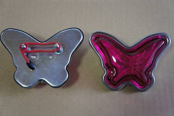 蝶型　マーカーランプ　２個　ピンク　新品