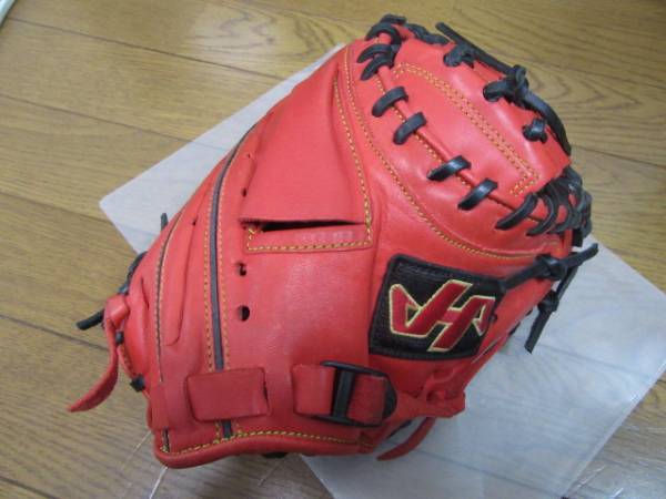 ハタケヤマ 少年軟式 キャッチャーミット 橙 TH-JS2R 中古品 【公式通販】