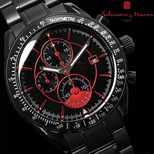 正規サルバトーレマーラクロノグラフ希少タキメーター搭載時計赤