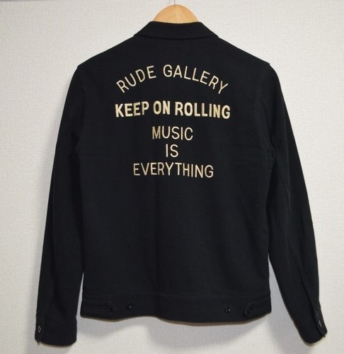 【美品】 16AW ルードギャラリー ドリズラージャケット 刺繍 ブラック L ルードギャラリー RUDE GALLERY ドリズラージャケット 総刺繍 ルード