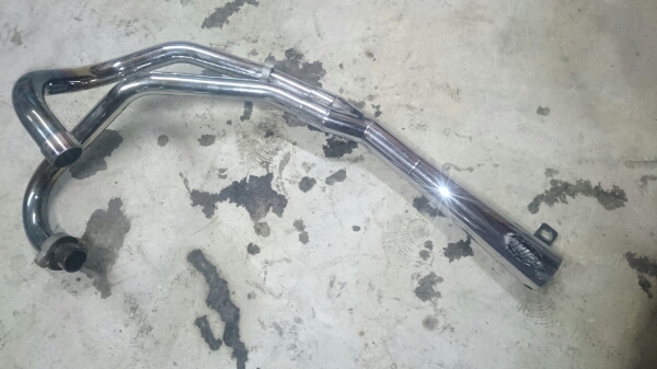 GS400 wing マフラー ザリ ゴキ GS400⁄GSX400E⁄ザリ⁄ゴキ 猪管3 メガ