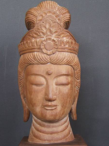仏像 仏教美術 唐物 ◇仏教美術 P205-Q 古美術 骨董 楾 89cm 観音菩薩