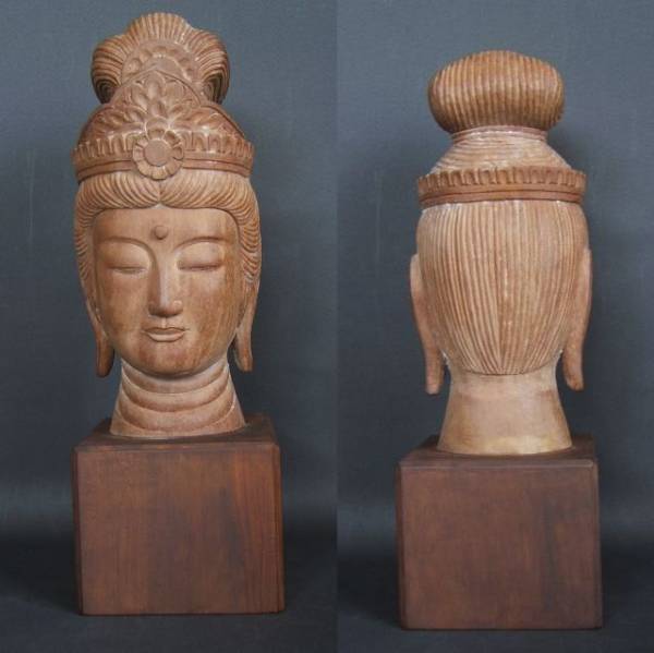 仏像 仏教美術 唐物 ◇仏教美術 P205-Q 古美術 骨董 楾 89cm 観音菩薩