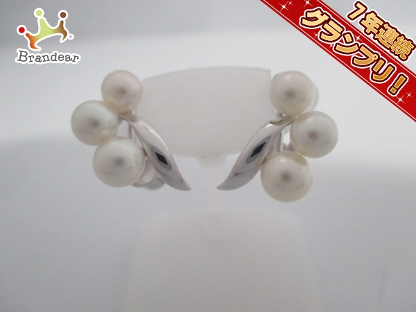 ミキモト イヤリング 新品同様 シルバー×パール 白 mikimoto ミキモト イヤリング 新品同様 シルバー×パール 白 mikimoto