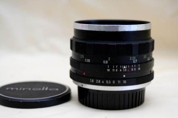 MINOLTA ミノルタ 純正 55mm 単焦点レンズ 1:1.8 希少品 コスパの良い