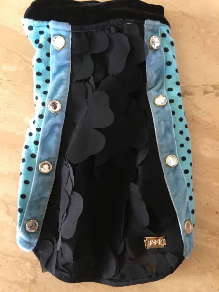 fifi＆romeo フィフィ&ロメオ シフォン花びら アクア S 服 ペット用品