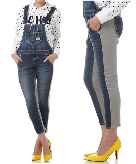 ★ロデオクラウンズ リラックスコンビサロペットM★デニム