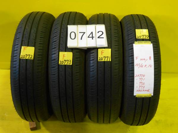 ハンコック　CENTUM K708　155/65R14　夏タイヤ4本セット No.742